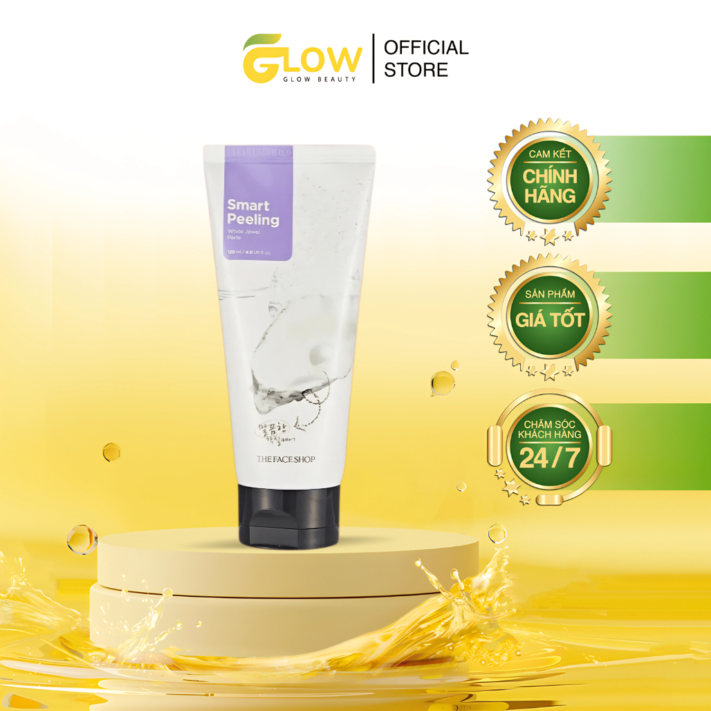 Tẩy Tế Bào Chết Ngọc Trai THE FACE SHOP Làm Sạch Sáng Da Smart Peeling White Jewel 120ml