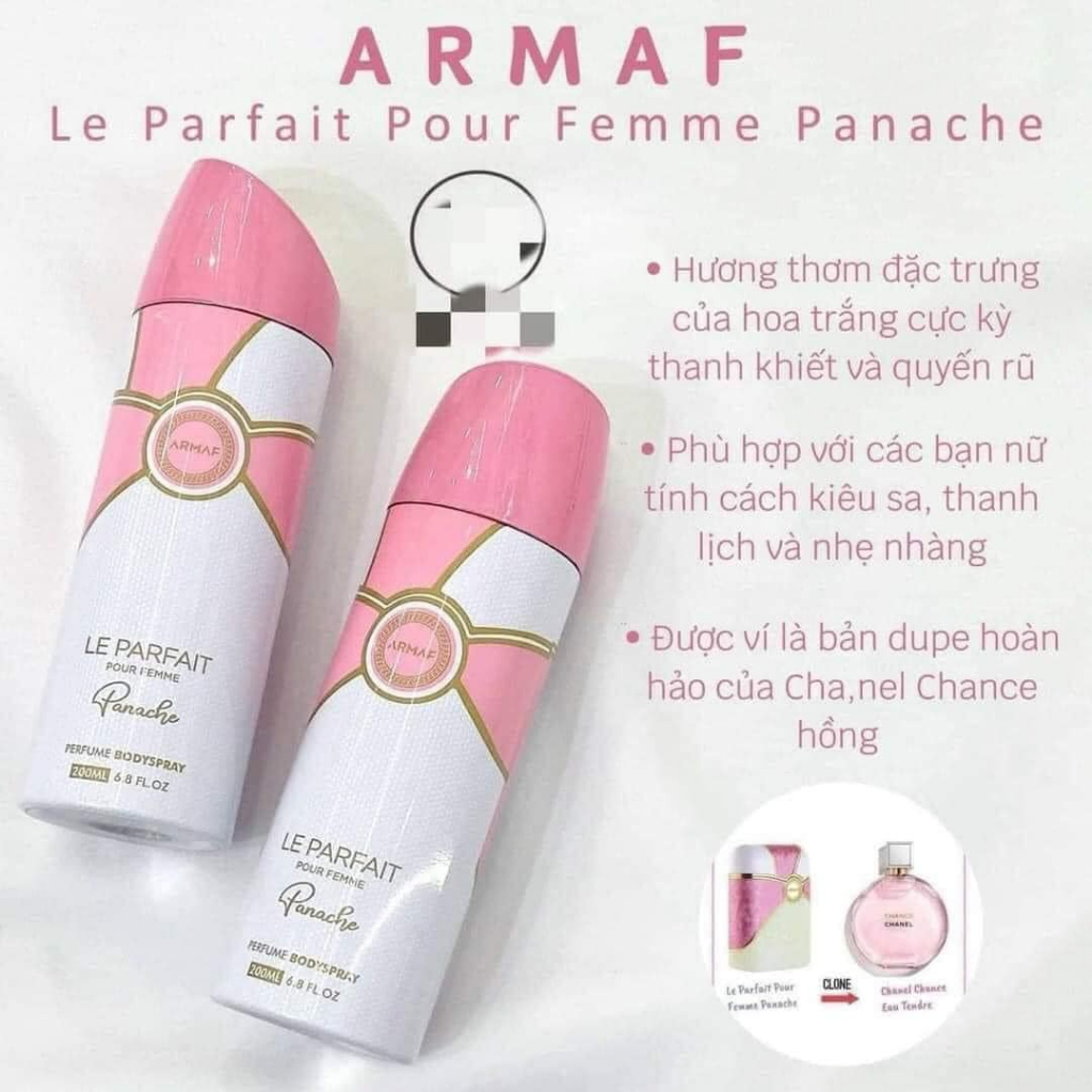 XỊT Club Le Parfai 200ml - PANACHE Hồng