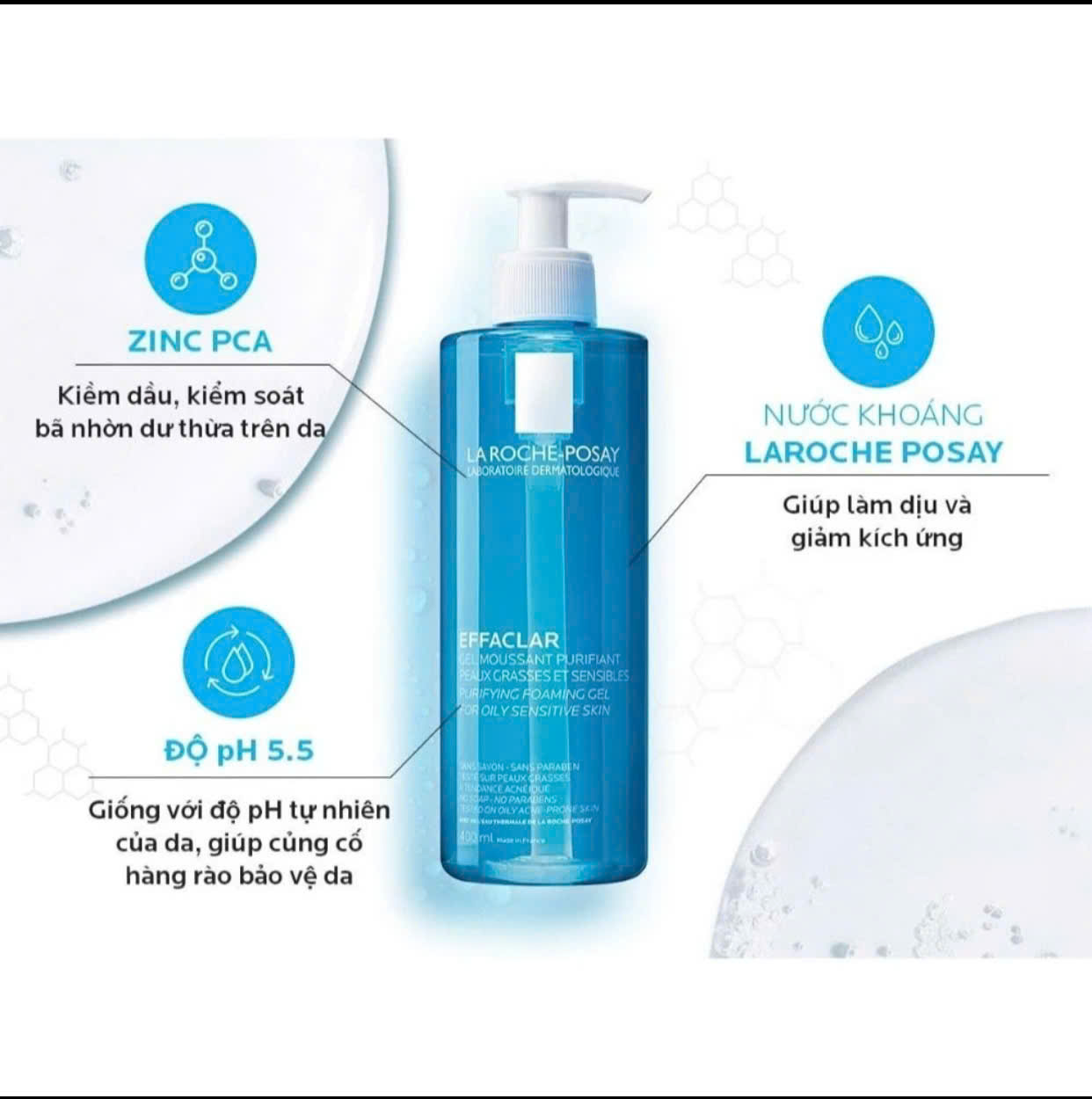 Laroche Posay - sữa rửa mặt 400ml (xách tay)
