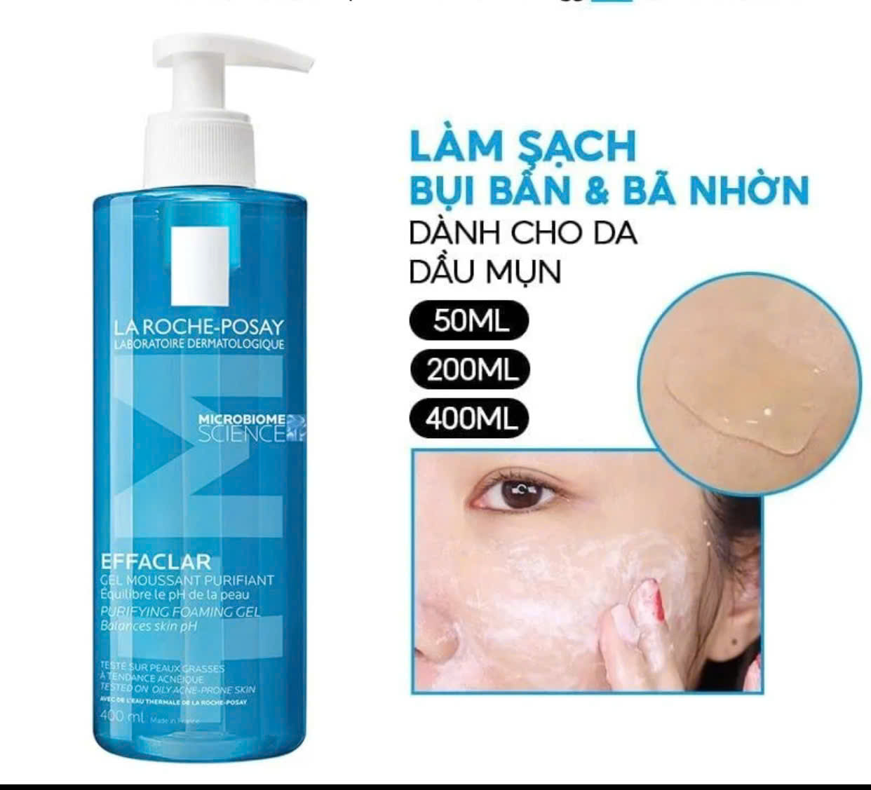 Laroche Posay - sữa rửa mặt 400ml (xách tay)