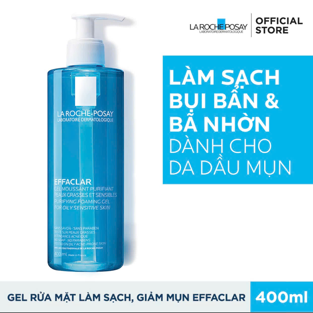 Laroche Posay - sữa rửa mặt 400ml (xách tay)