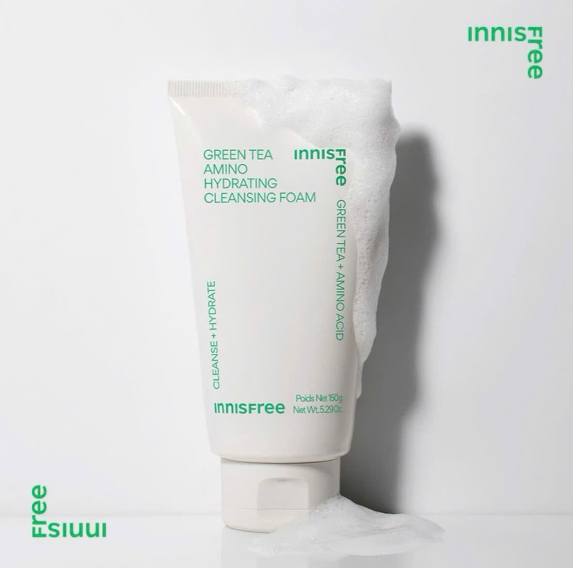 Innisfree - sữa rửa mặt trà xanh 150ml (mẫu mới)