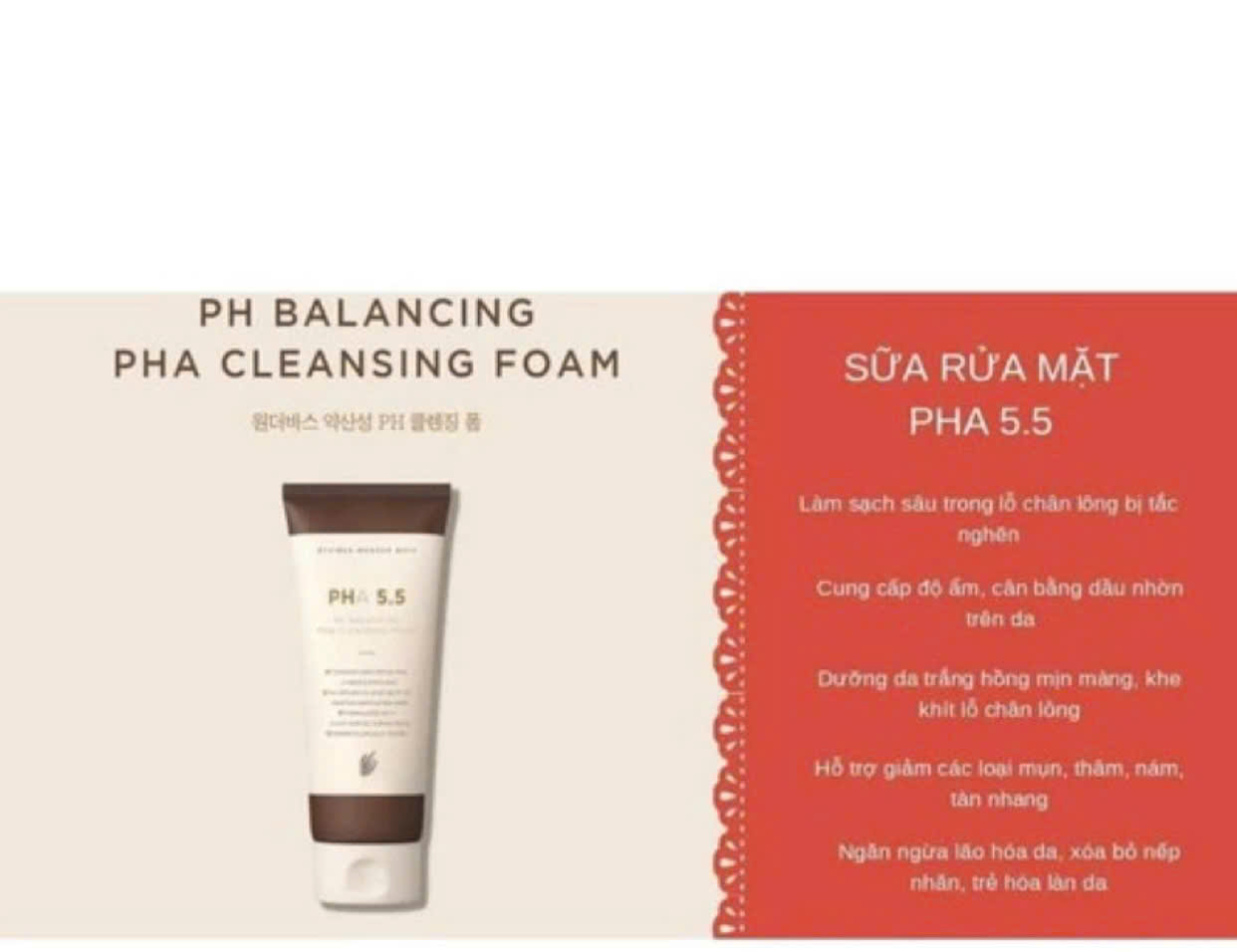 Sữa rửa mặt Pha 5.5