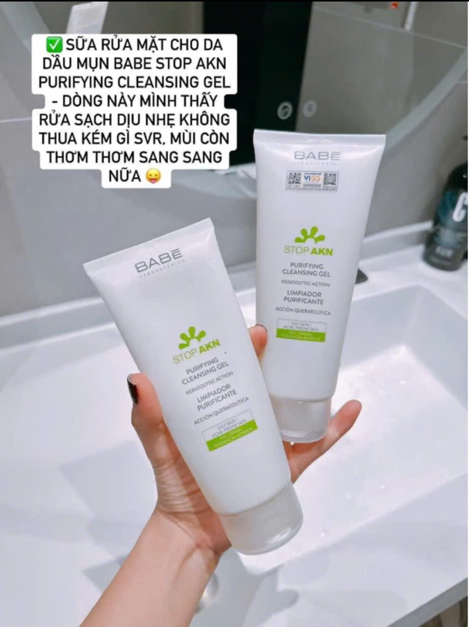 Sữa rửa mặt Babe stop AKN 200ml (da dầu)