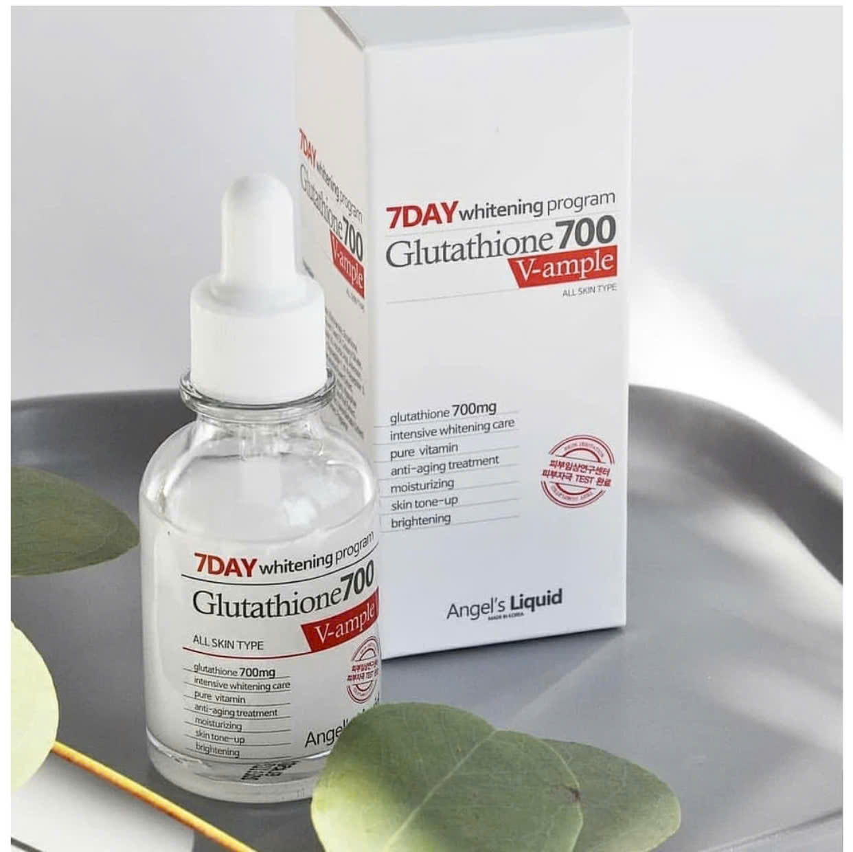 Serum dưỡng trắng Angel's Liquid 7Day Whitening Program Glutathione 700 V-Ampoule 30ml
