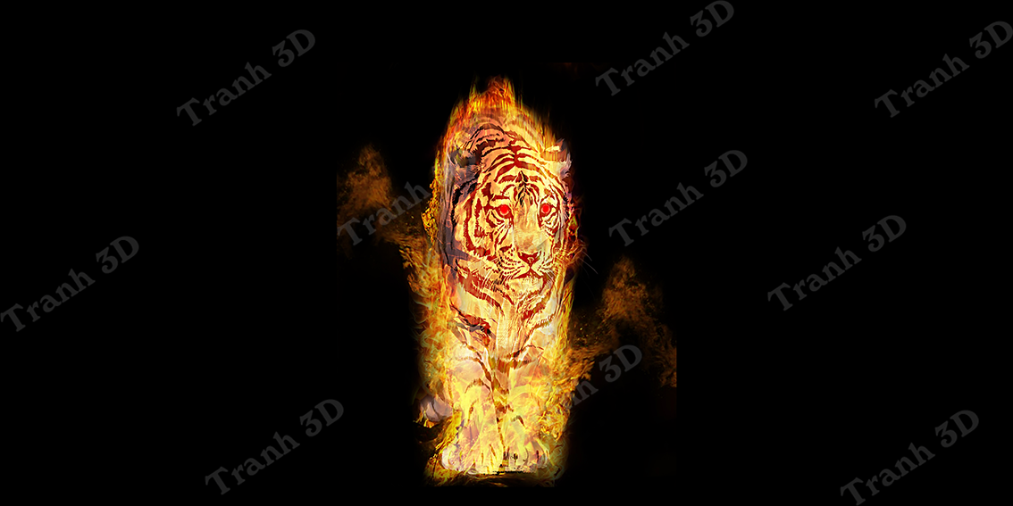 Tranh Con Hổ - Ngựa - Công-Tranh 3D  Dán Hồ Cá - Decal Dán Hồ- Cá Cảnh Thiên Phước