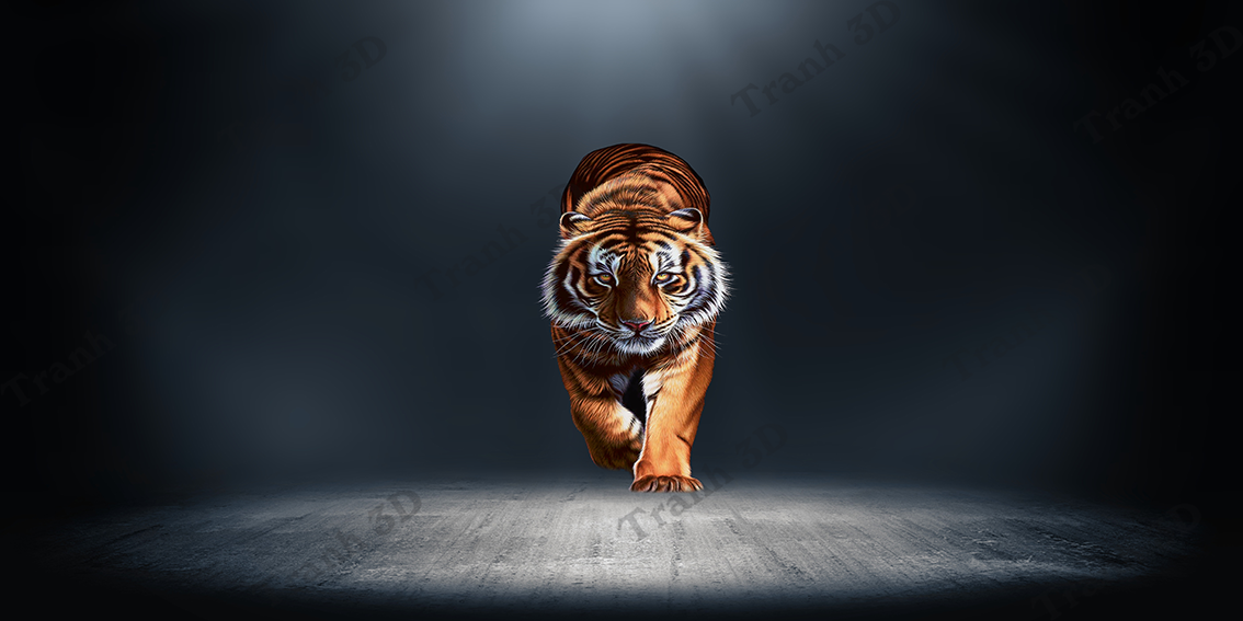 Tranh Con Hổ - Ngựa - Công-Tranh 3D  Dán Hồ Cá - Decal Dán Hồ- Cá Cảnh Thiên Phước