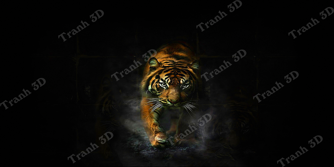 Tranh Con Hổ - Ngựa - Công-Tranh 3D  Dán Hồ Cá - Decal Dán Hồ- Cá Cảnh Thiên Phước