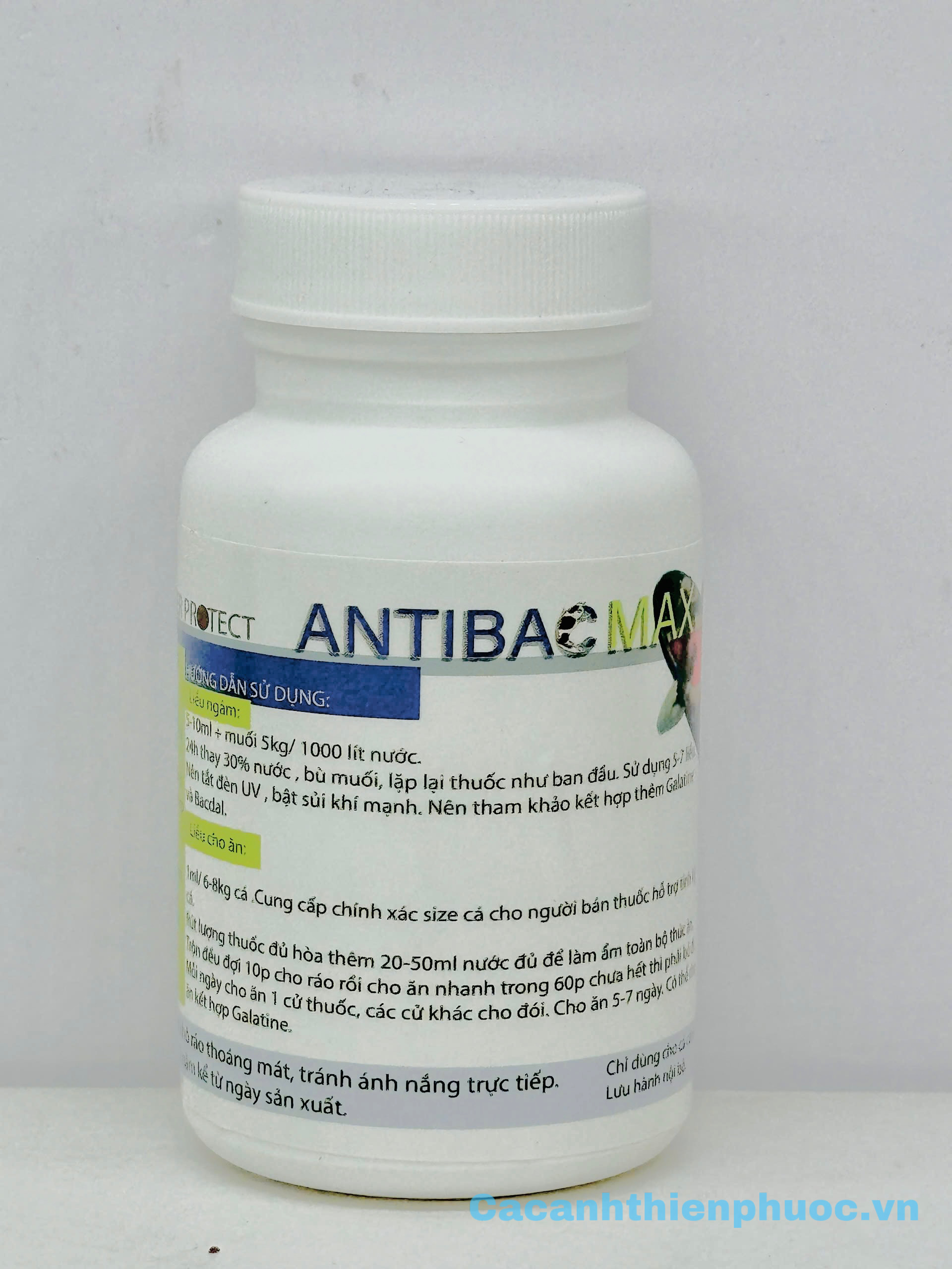 ANTIBAC MAX| DIỆT KHUẨN , ĐIỀU TRỊ BỆNH NHIỄM KHUẨN LỞ LOÉT,ĐỤC MẮT THỐI MANG CÁ KOI 100ML