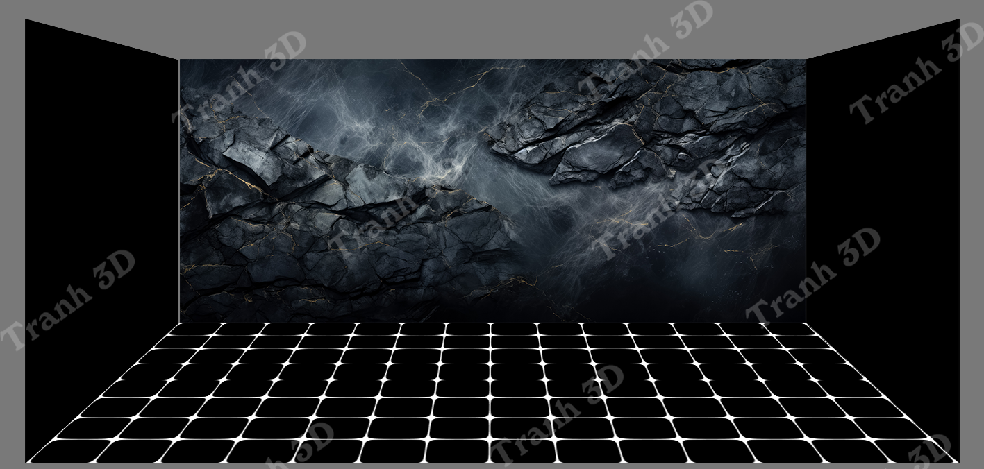 Nền Đen -Tranh 3D  Dán Hồ Cá - Decal Dán Hồ- Cá Cảnh Thiên Phước