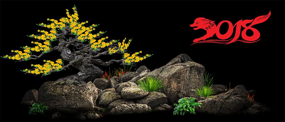 Tranh Chữ Thư Pháp-Tranh 3D  Dán Hồ Cá - Decal Dán Hồ- Cá Cảnh Thiên Phước