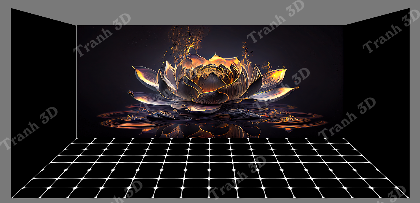 Nền Đen -Tranh 3D  Dán Hồ Cá - Decal Dán Hồ- Cá Cảnh Thiên Phước