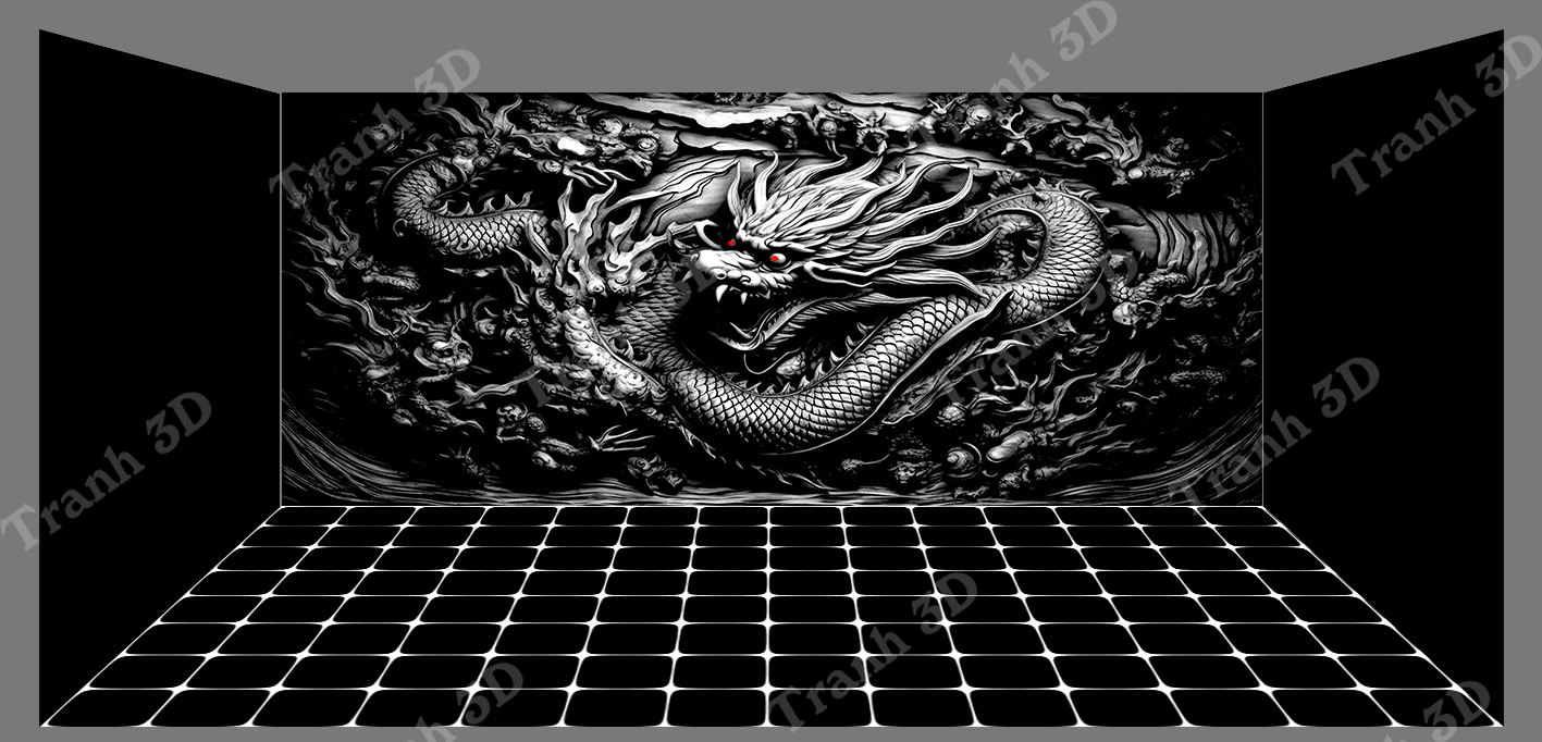 Nền Đen -Tranh 3D  Dán Hồ Cá - Decal Dán Hồ- Cá Cảnh Thiên Phước