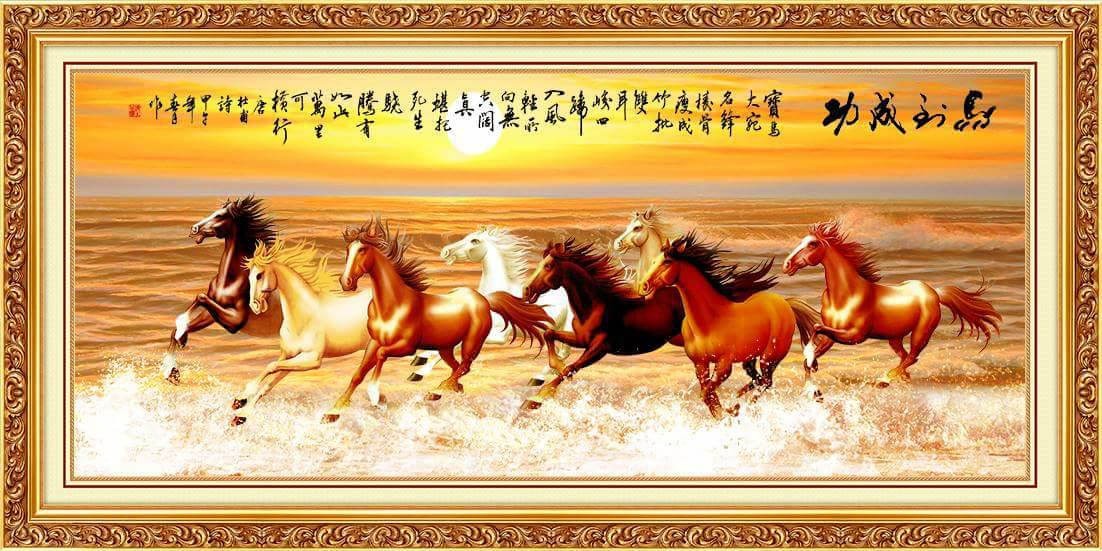 Tranh Con Hổ - Ngựa - Công-Tranh 3D  Dán Hồ Cá - Decal Dán Hồ- Cá Cảnh Thiên Phước