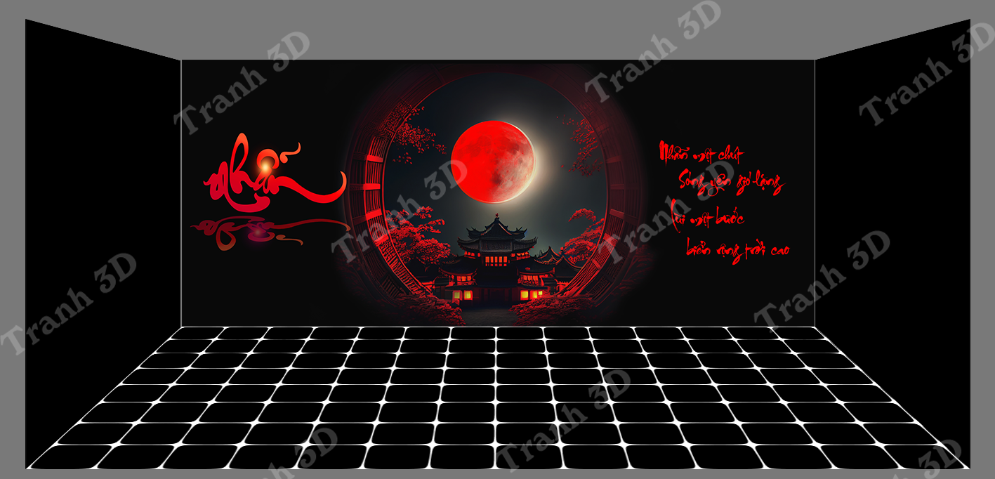 Nền Đen -Tranh 3D  Dán Hồ Cá - Decal Dán Hồ- Cá Cảnh Thiên Phước