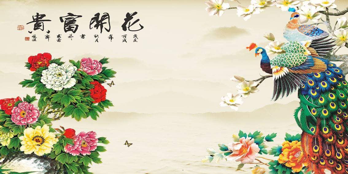 Tranh Con Hổ - Ngựa - Công-Tranh 3D  Dán Hồ Cá - Decal Dán Hồ- Cá Cảnh Thiên Phước