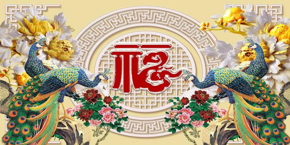 Tranh Con Hổ - Ngựa - Công-Tranh 3D  Dán Hồ Cá - Decal Dán Hồ- Cá Cảnh Thiên Phước