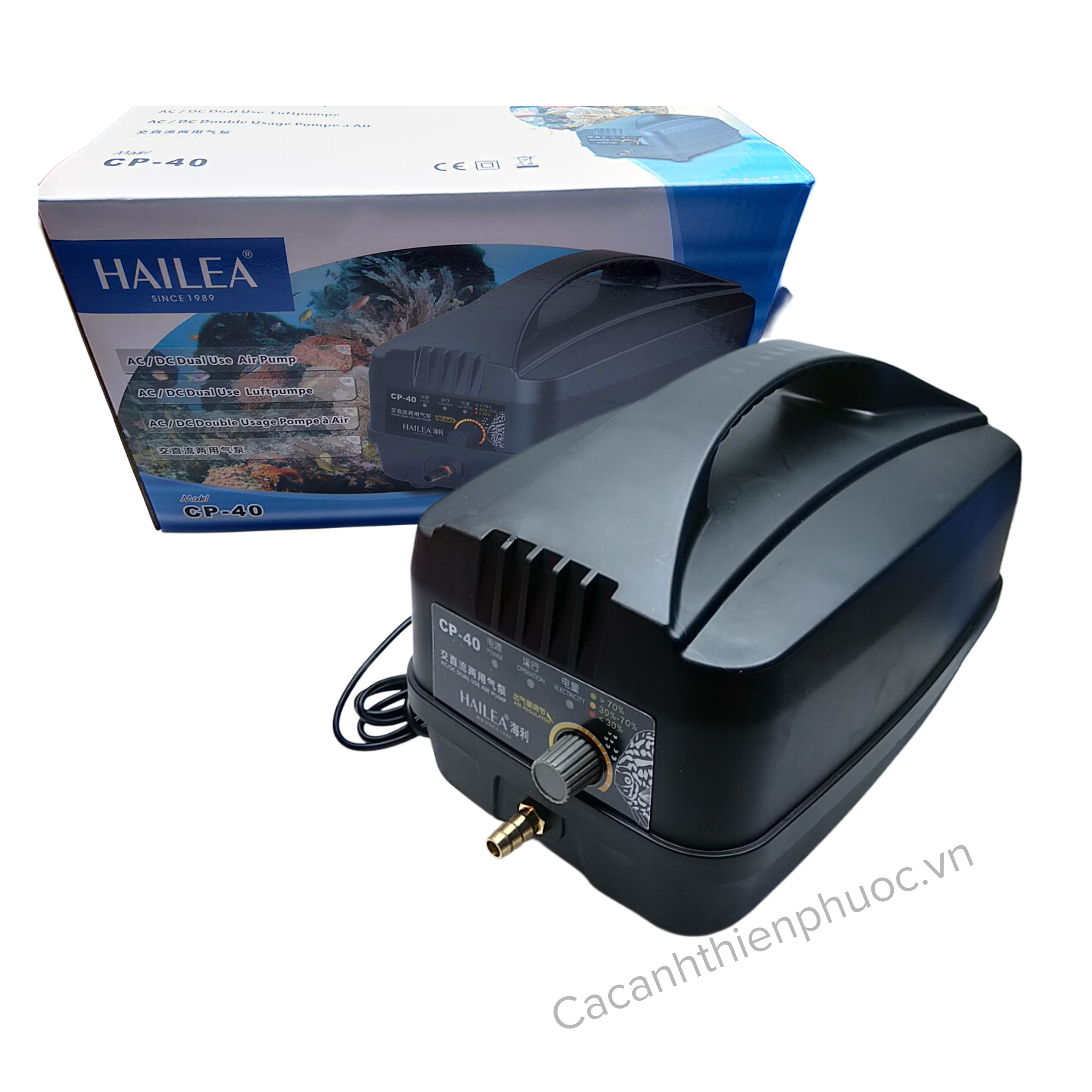Máy Sủi Oxy Haliea Cp-40- Máy Sủi Oxy- Cá Cảnh Thiên Phước