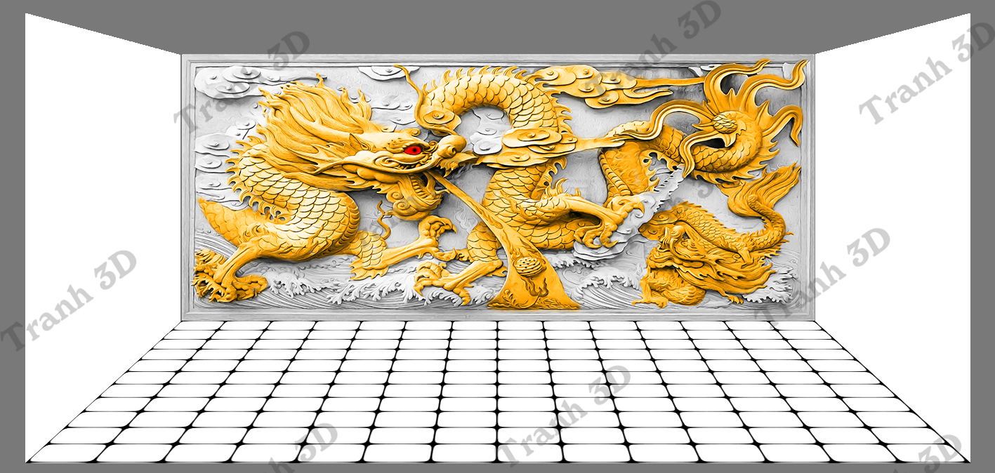 Nền Trắng-Tranh 3D  Dán Hồ Cá - Decal Dán Hồ- Cá Cảnh Thiên Phước