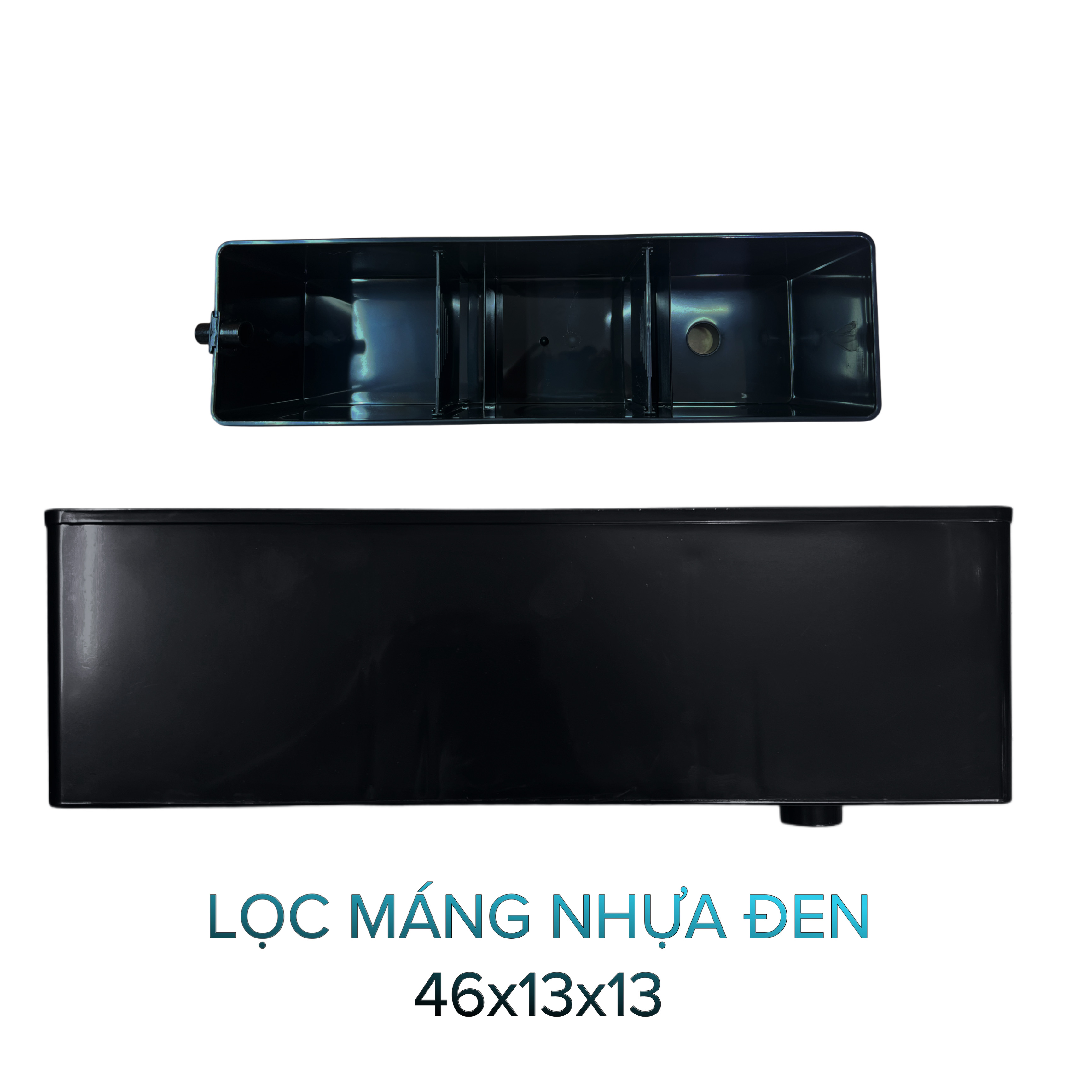Lọc Máng Nhựa Đen 46x13x13- Lọc Vi Sinh - Cá Cảnh Thiên Phước