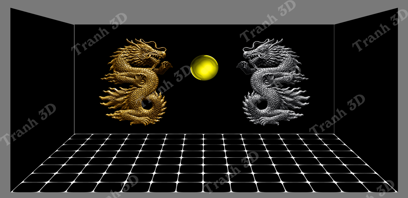 Nền Đen -Tranh 3D  Dán Hồ Cá - Decal Dán Hồ- Cá Cảnh Thiên Phước