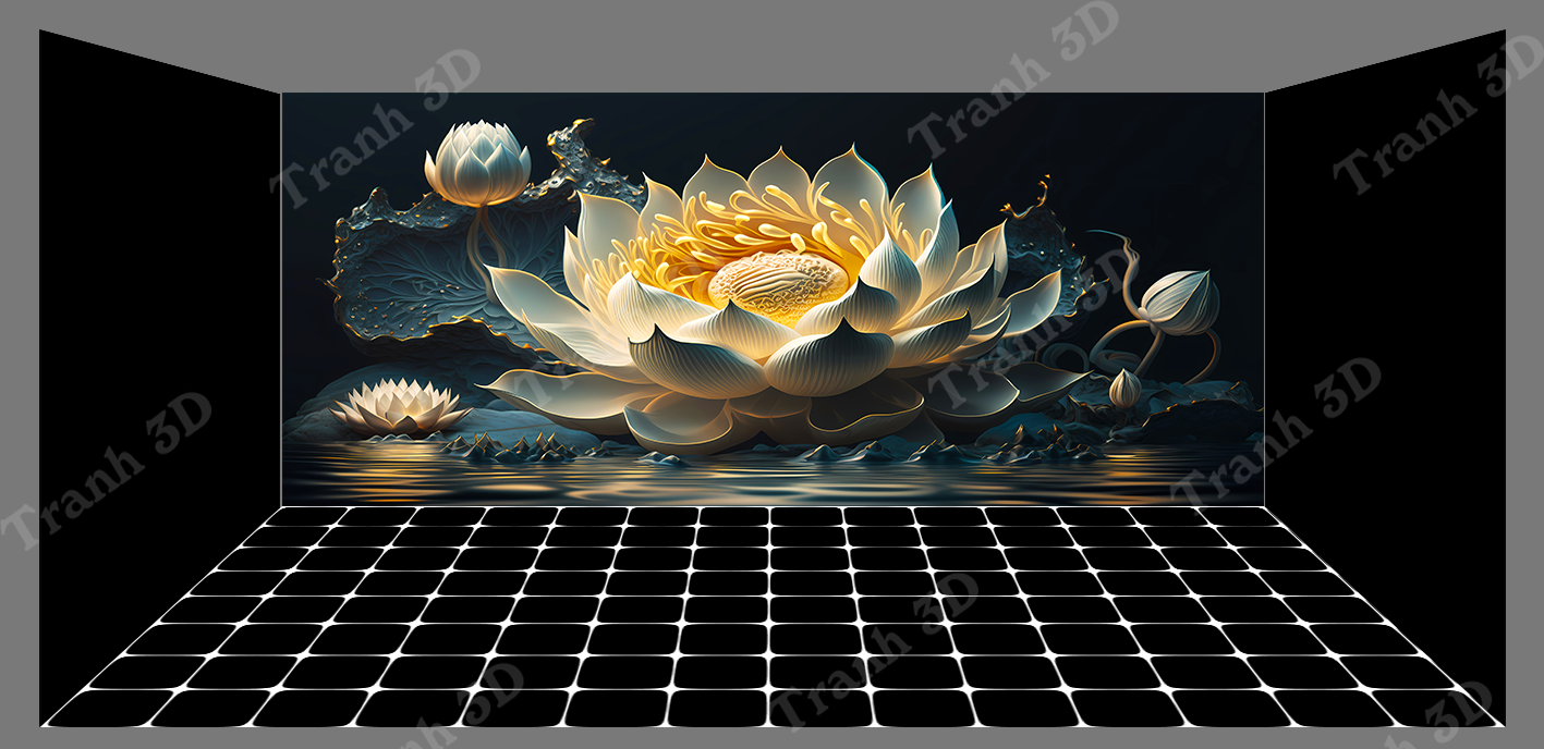 Nền Đen -Tranh 3D  Dán Hồ Cá - Decal Dán Hồ- Cá Cảnh Thiên Phước