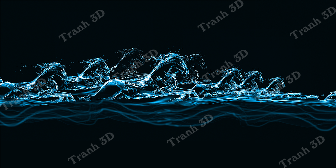 Tranh Con Hổ - Ngựa - Công-Tranh 3D  Dán Hồ Cá - Decal Dán Hồ- Cá Cảnh Thiên Phước