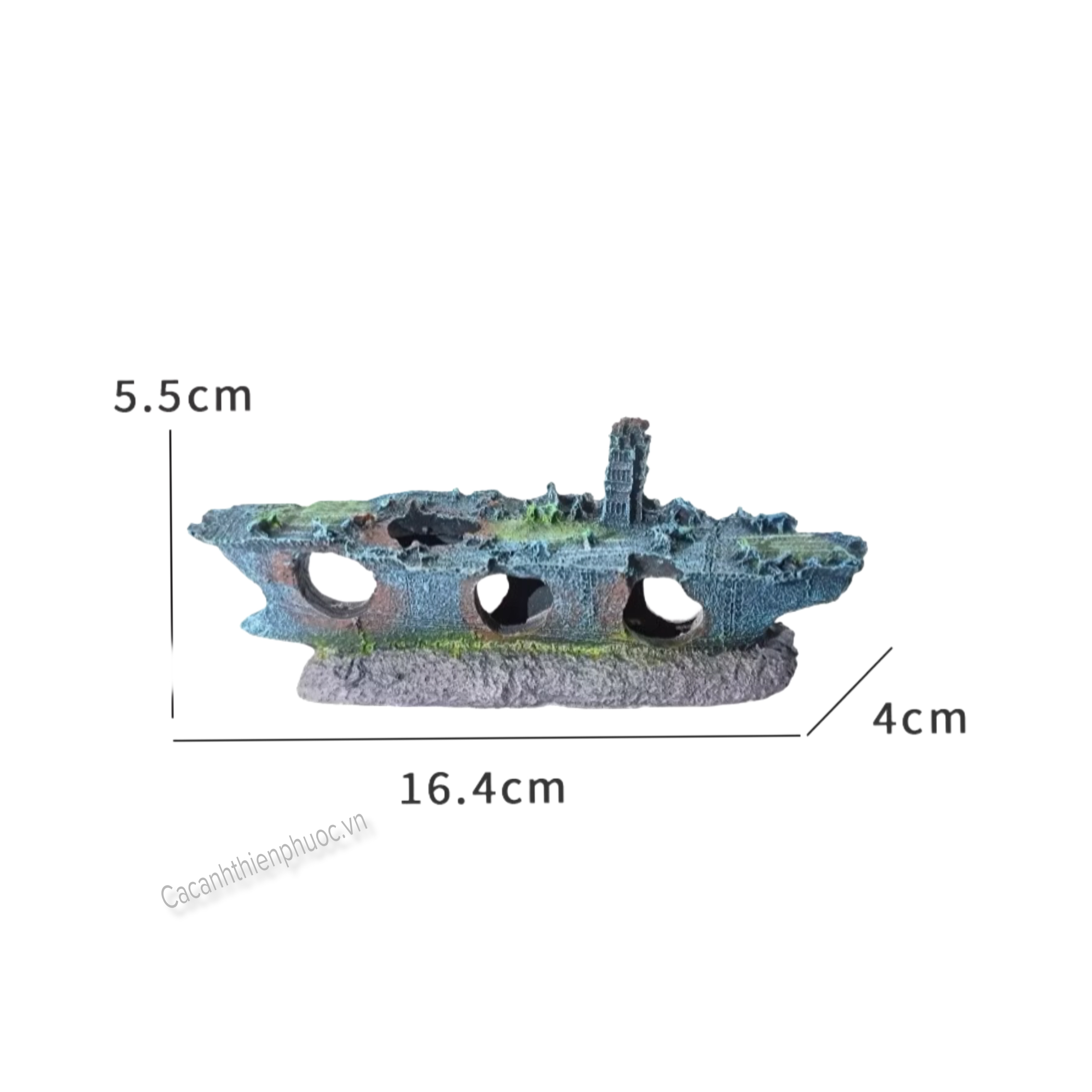 Tàu Sân Bay Trang Trí Hồ Cá Tép Thủy Sinh- Cá Cảnh Thiên Phước