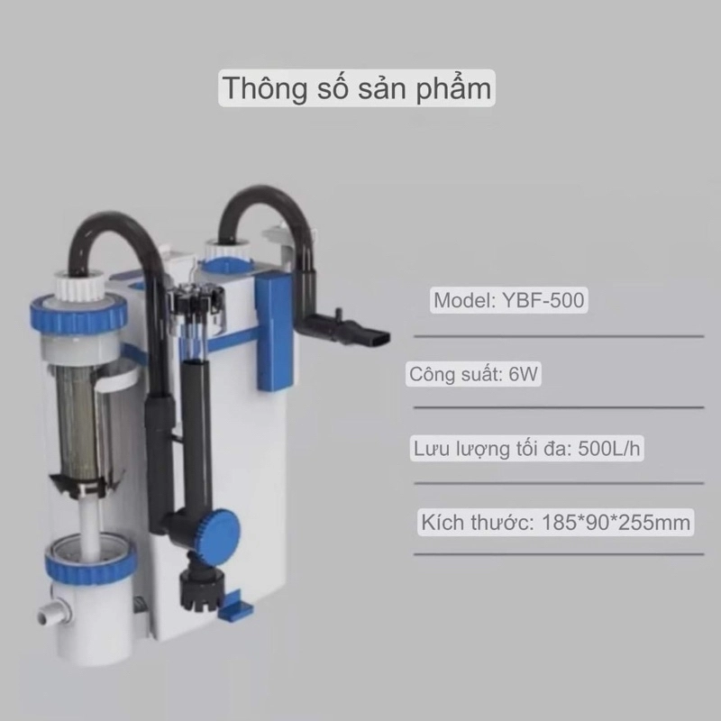 Lọc Treo YBF 500 Sunsun Hợp Xả Cặn Hiện Đại- Lọc Tách Phân Cá