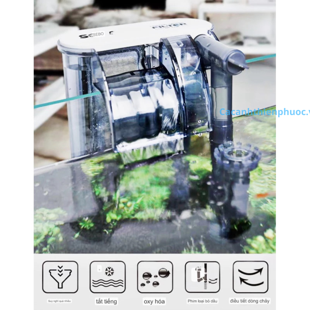 Lọc Thác Sobo Thế Hệ Mới Dành Cho Hồ Thủy Sinh-Lọc Vi Sinh- Cá Cảnh Thiên Phước
