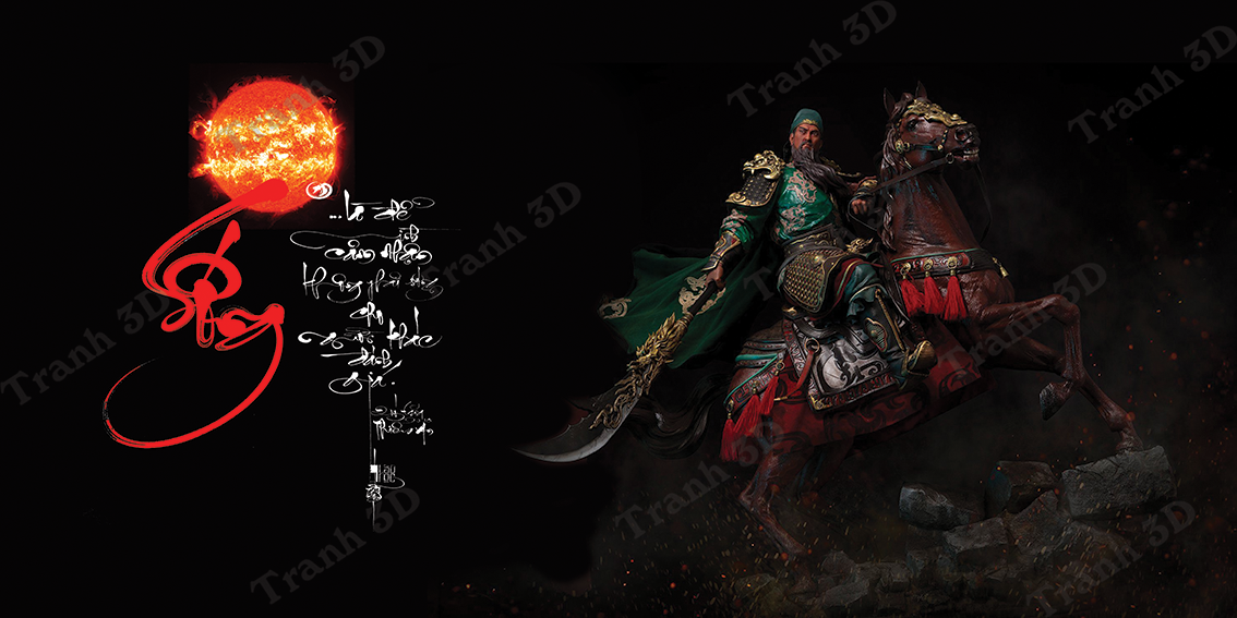 Tranh Chữ Thư Pháp-Tranh 3D  Dán Hồ Cá - Decal Dán Hồ- Cá Cảnh Thiên Phước
