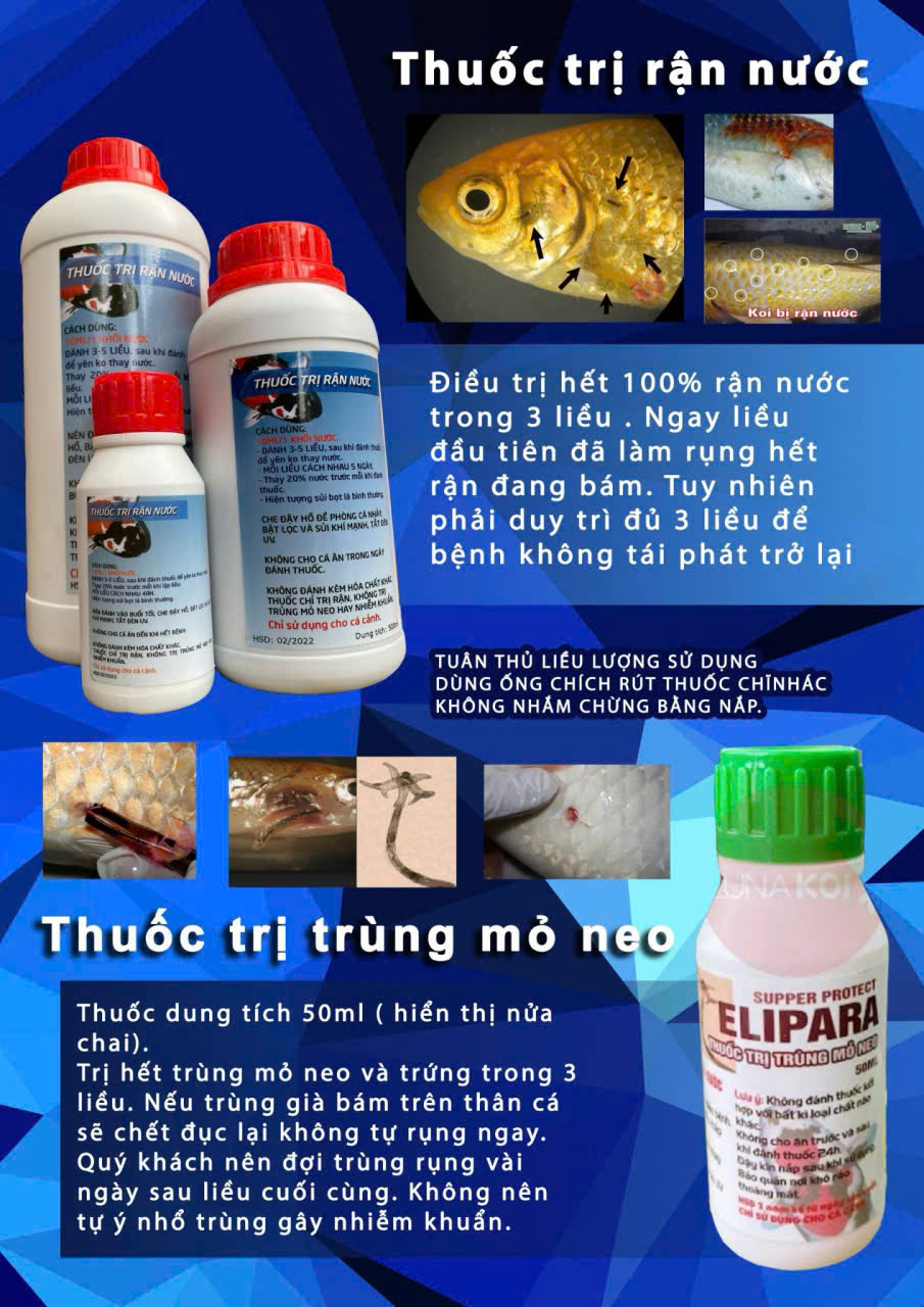 Elipara Thuốc Trị Trùng Mỏ Neo Cá Koi 50Ml- Cá Cảnh Thiên Phước