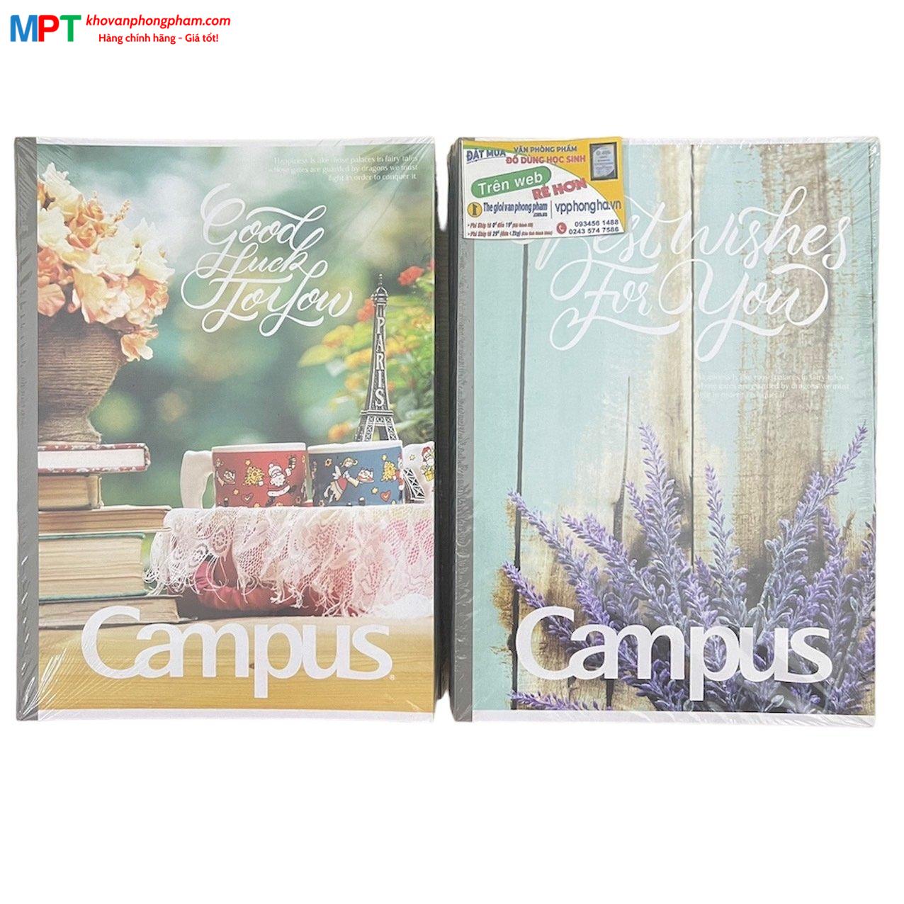 [MẪU MỚI 2023] Vở kẻ ngang Campus VINTAGE 120 trang - Mua 10 quyển tặng bút bi