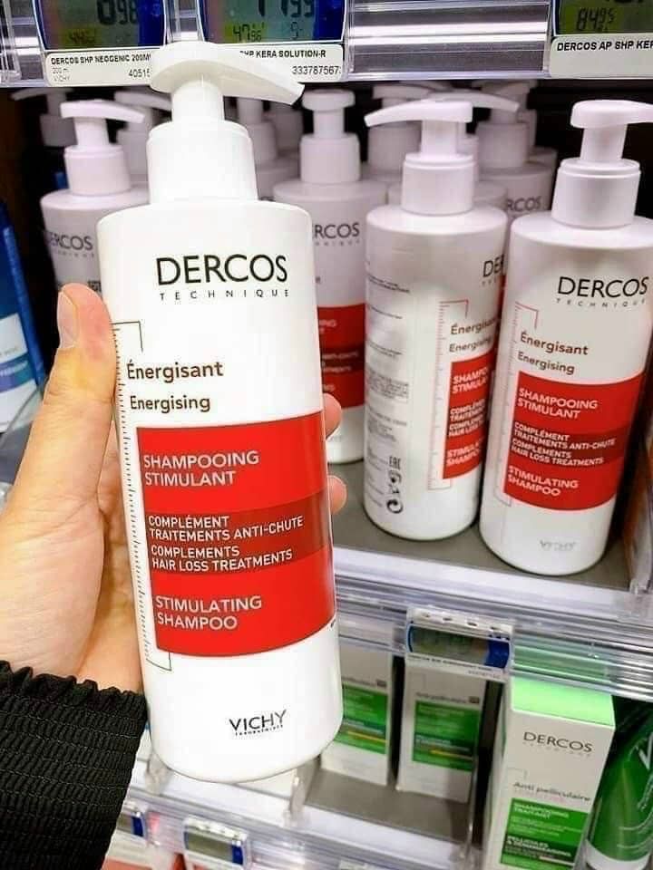 Dầu Gội hỗ trợ giảm rụng tóc Dercos Energising Shampooing Stimulant Vichy 400ml của Pháp