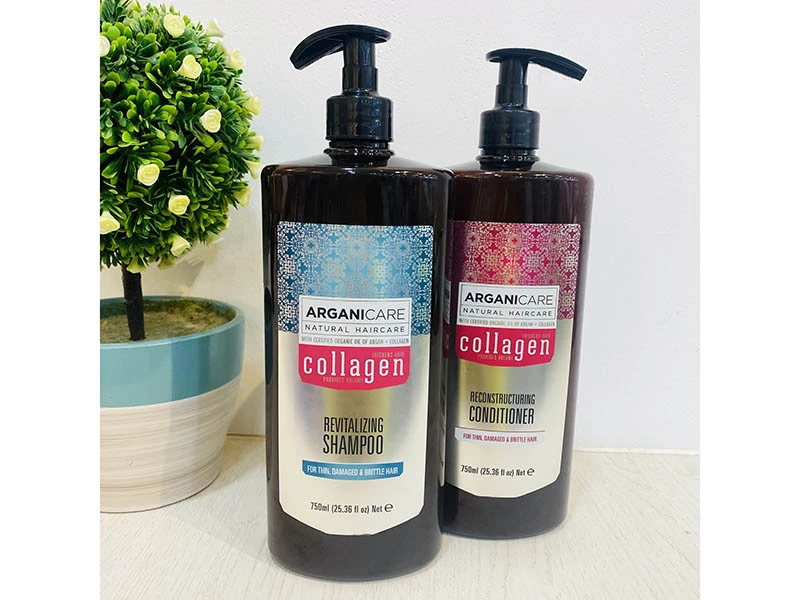 Cặp dầu gội xả Arganicare Collagen 750ml