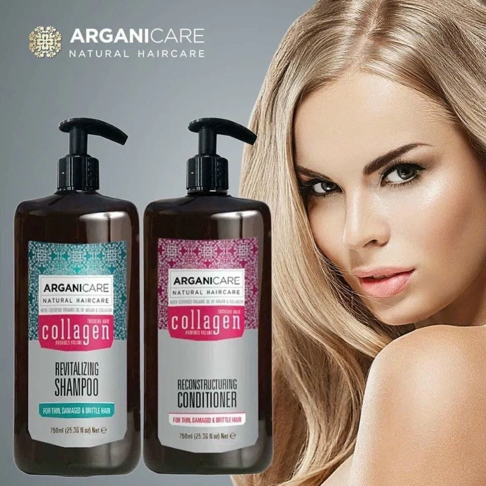 Cặp dầu gội xả Arganicare Collagen 750ml