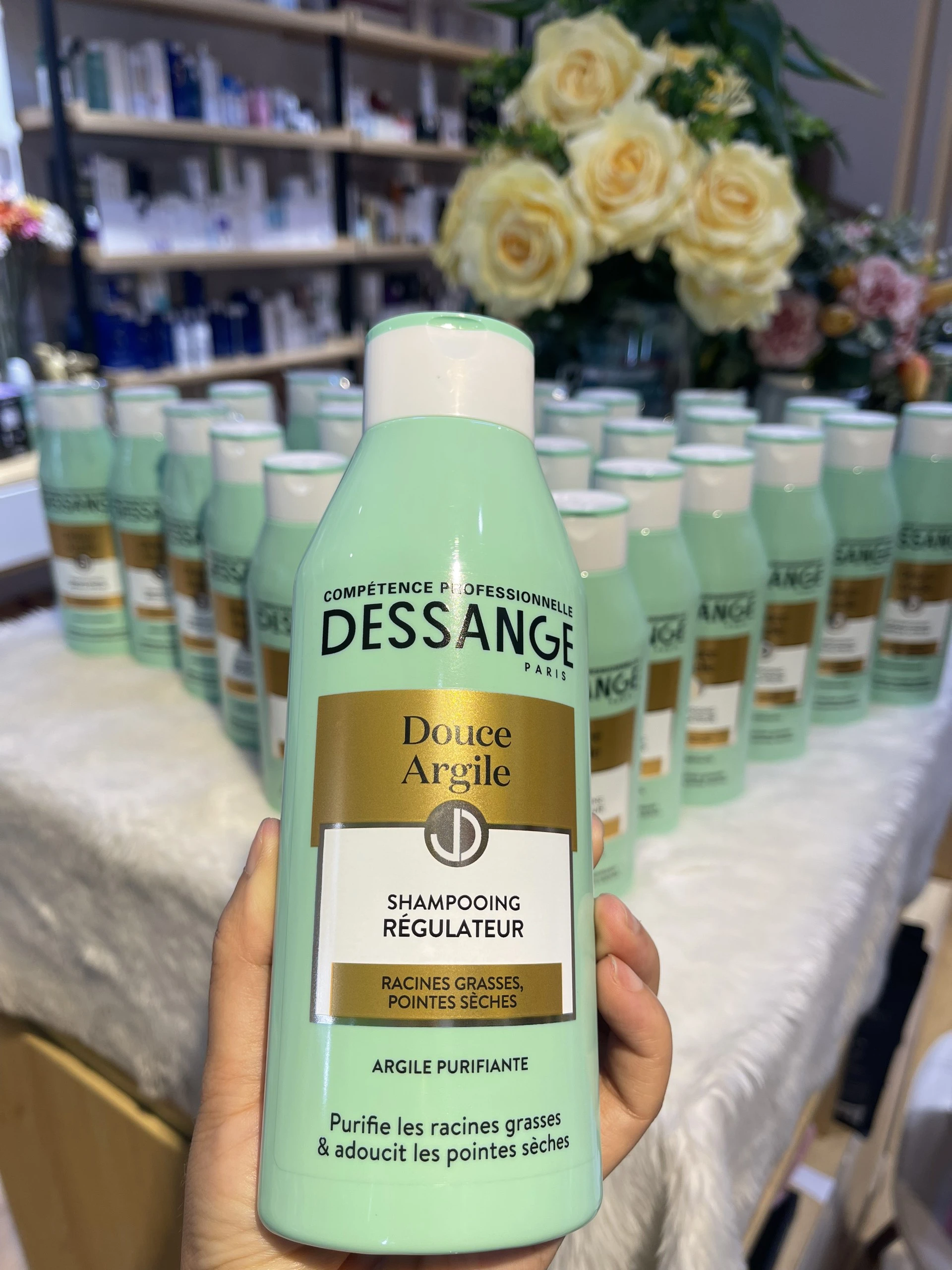 Dầu gội Dessange xanh Pháp 250ml kiềm dầu, giảm bết tóc