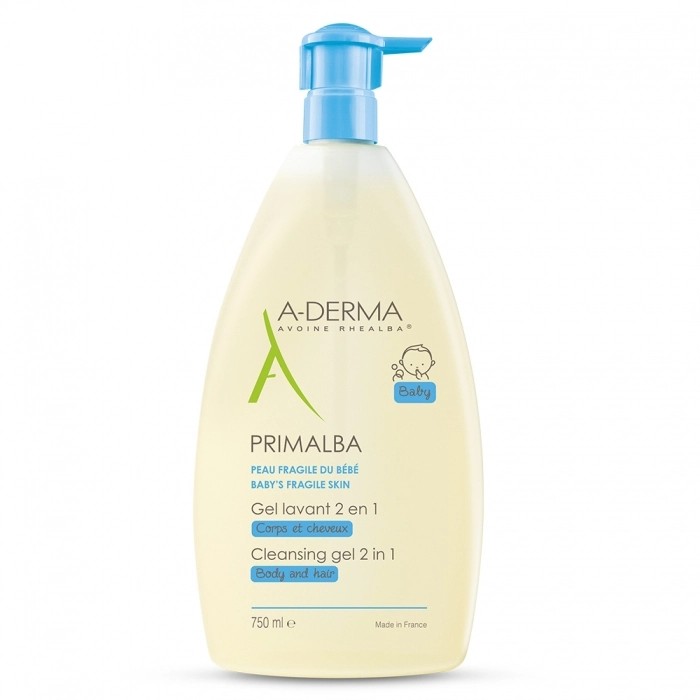Sữa tắm gội Aderma Primalba dành cho trẻ sơ sinh 750ml - hàng Pháp