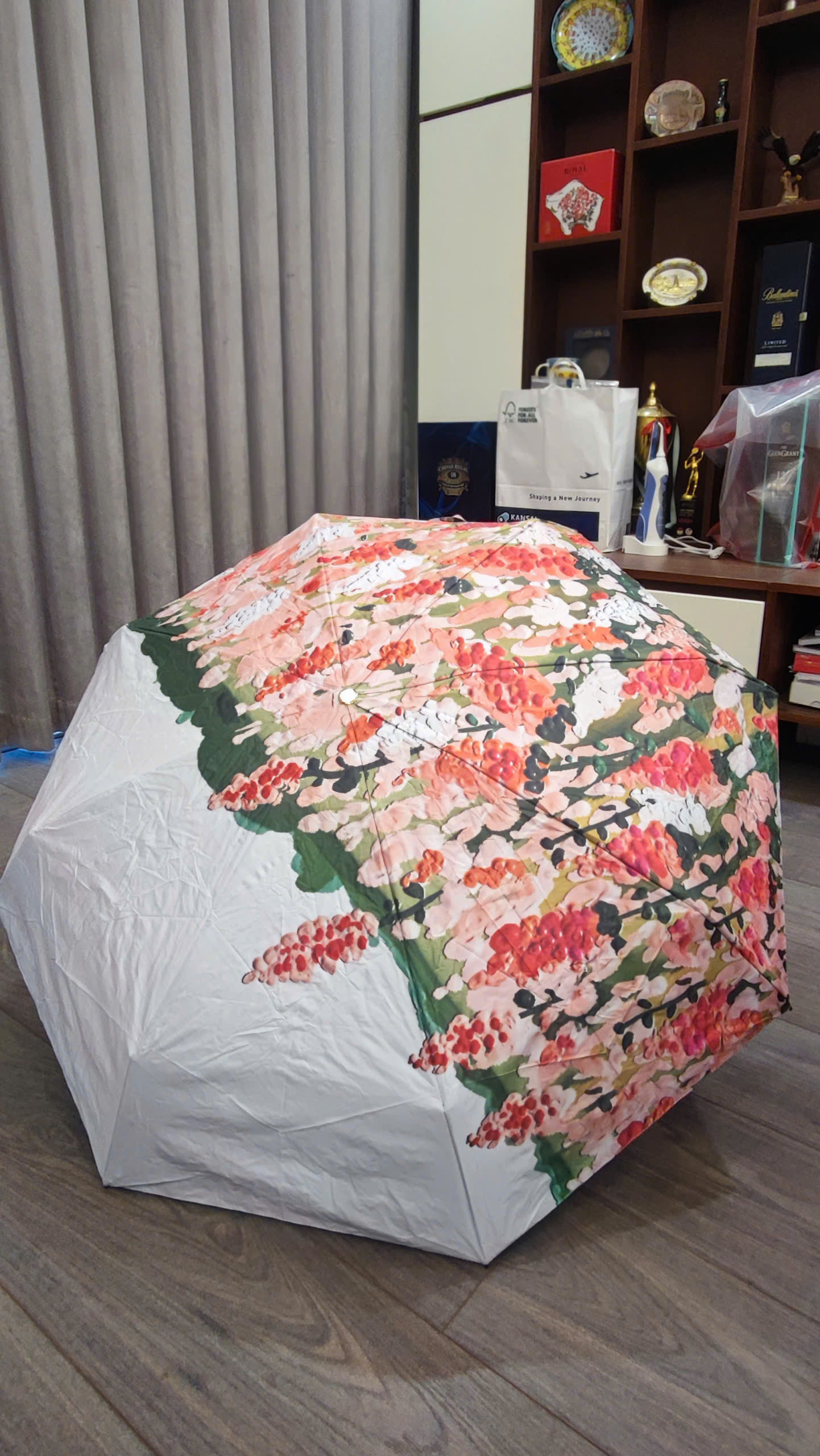 Ô Nhật Bản Hoa Văn Nghệ Thuật 2 Mặt – Ô 2 Lớp Chống Nắng, Chống UV Cao Cấp