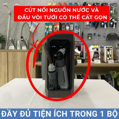 Bộ vòi tưới cây 20m NANO NEXT Takagi RM1220BR – Dây dài tiện lợi, 4 chế độ phun, chống xoắn