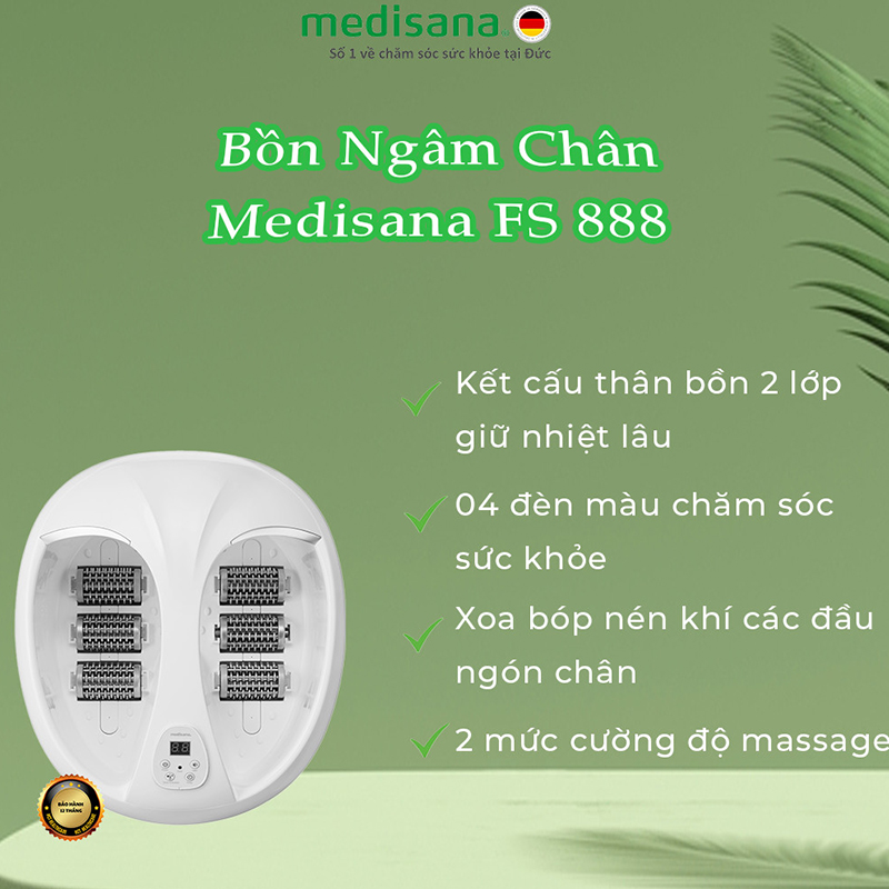 Chậu Massage Ngâm Chân Medisana FS888 – Công Nghệ Đức, Thư Giãn Mỗi Ngày