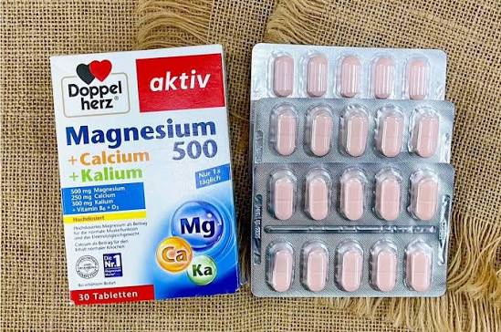 Viên Uống Magnesium 500 + Calcium + Kalium Doppelherz 30 Viên – Bổ Sung Magie, Canxi, Kali Cho Cơ Bắp Và Xương Khớp