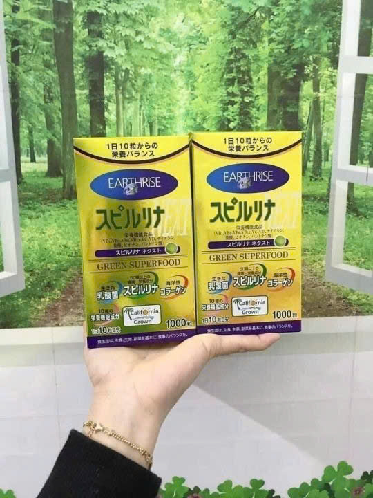 Tảo Vàng Nhật Spirulina Next Earthrise Green Superfood 1000 – Siêu thực phẩm xanh cho sức khỏe toàn diện
