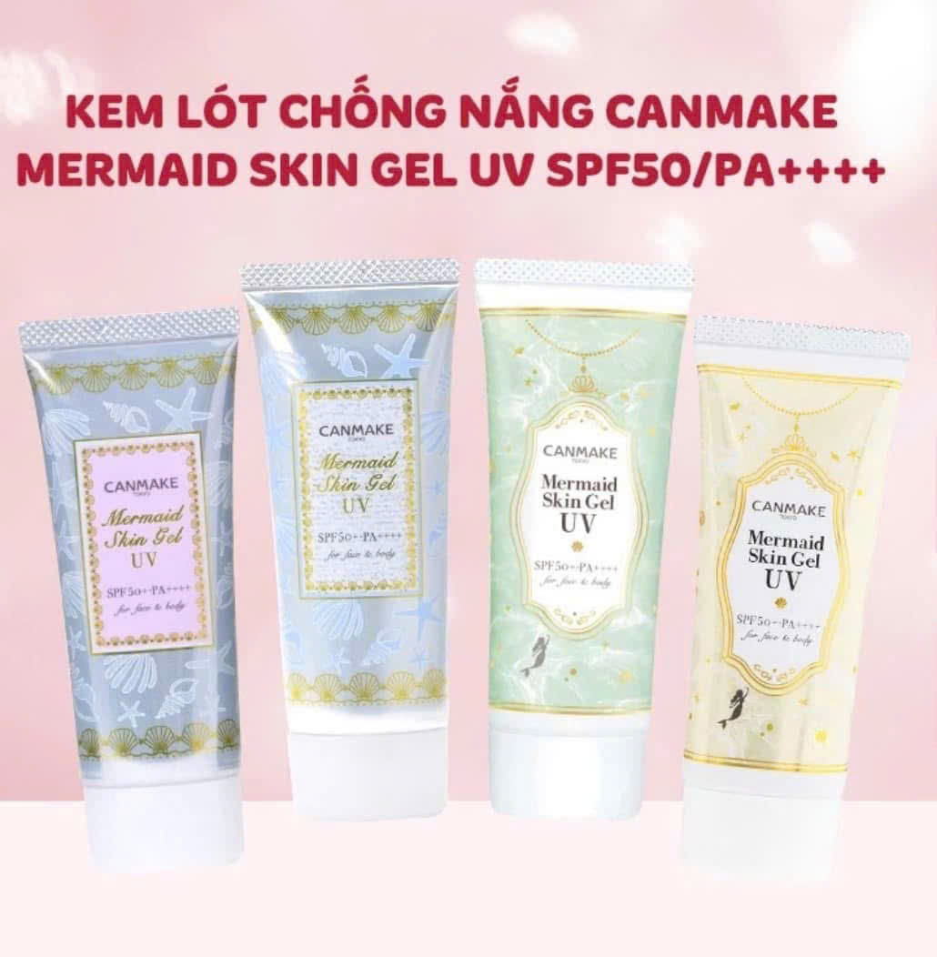 Kem Lót Chống Nắng Canmake Mermaid Skin Gel UV SPF50+/PA++++ – Chống Nắng, Nâng Tông, Dưỡng Ẩm Hoàn Hảo