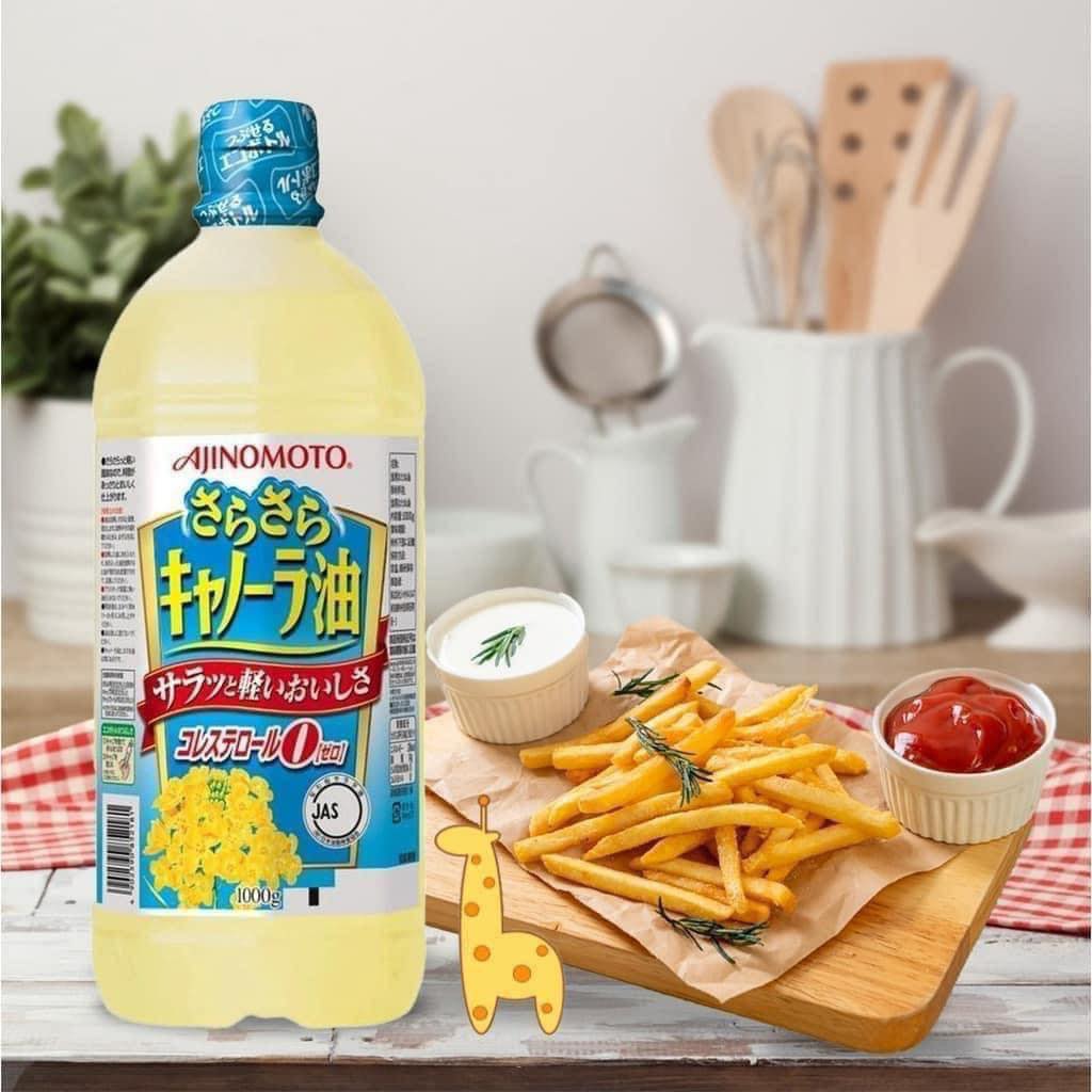Dầu ăn hoa cải Ajinomoto Nhật Bản - 1l - An toàn, chất lượng