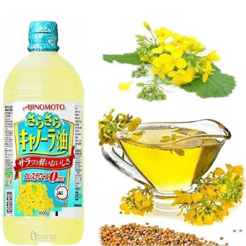 Dầu ăn hoa cải Ajinomoto Nhật Bản - 1l - An toàn, chất lượng
