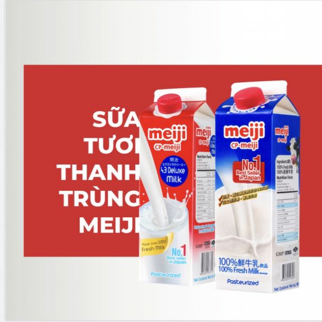 Sữa Tươi Thanh Trùng Nguyên Chất Meiji 946ml