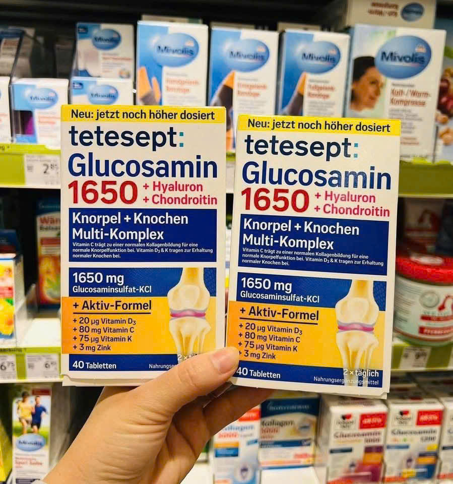 Tetesept Glucosamin 1650 + Hyaluron + Chondroitin 40 viên Đức – Hỗ trợ xương khớp khỏe mạnh