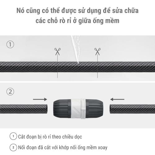 Đầu nối xoay 360 độ Takagi G015CG – Linh hoạt mọi góc tưới, chống gập ống hiệu quả