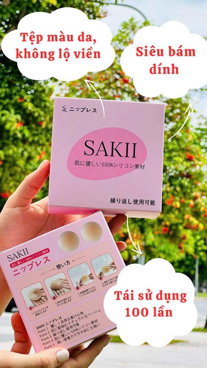 Miếng dán ngực SAKII – Hộp 2 Set (4 Miếng) giải pháp nâng đỡ tự nhiên, tự tin diện mọi trang phục
